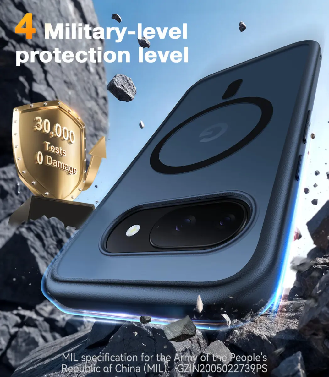 TORRAS Guardian Magnetic Google Pixel 9a Hoesje met MagSafe Zwart afbeelding 3
