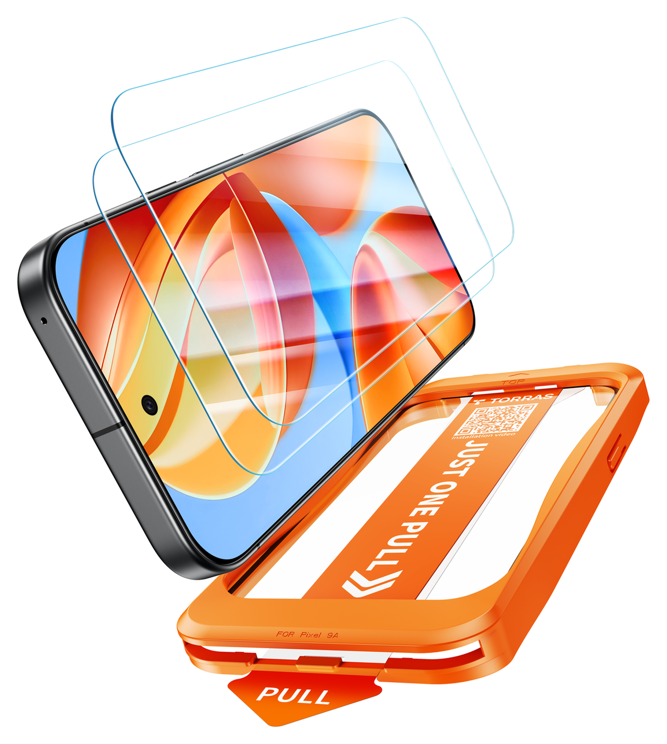 TORRAS Install Master Google Pixel 9a Screen Protector Installatietray 2-Pack afbeelding 1
