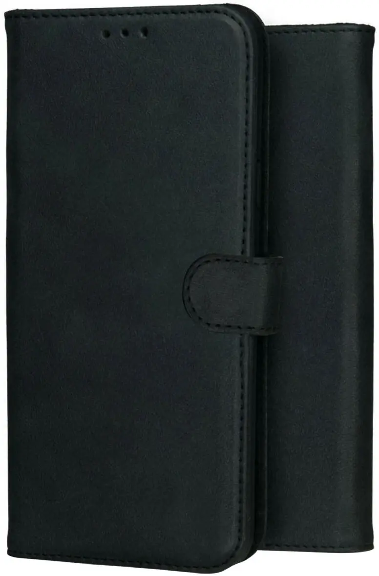 Rosso Deluxe Samsung Galaxy S25 Edge Hoesje Echt Leer Book Case Zwart afbeelding 12