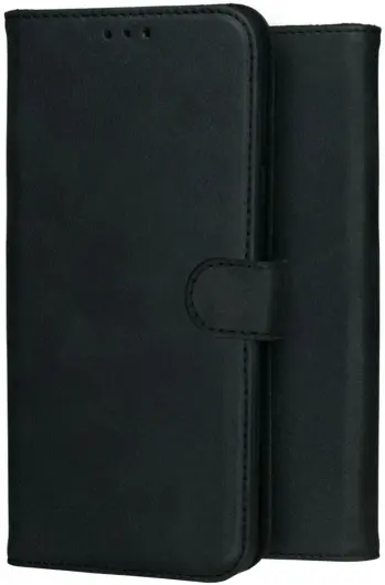 Rosso Deluxe Samsung Galaxy S25 Edge Hoesje Echt Leer Book Case Zwart afbeelding 12