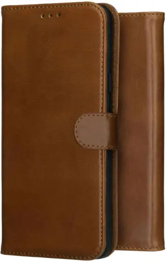 Rosso Deluxe Samsung Galaxy S25 Edge Hoesje Echt Leer Book Case Bruin afbeelding 12