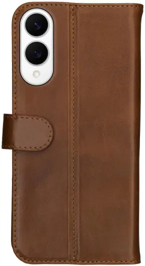 Rosso Deluxe Samsung Galaxy S25 Edge Hoesje Echt Leer Book Case Bruin afbeelding 11