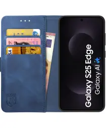 Rosso Element Samsung Galaxy S25 Edge Hoesje Book Case Wallet Blauw afbeelding