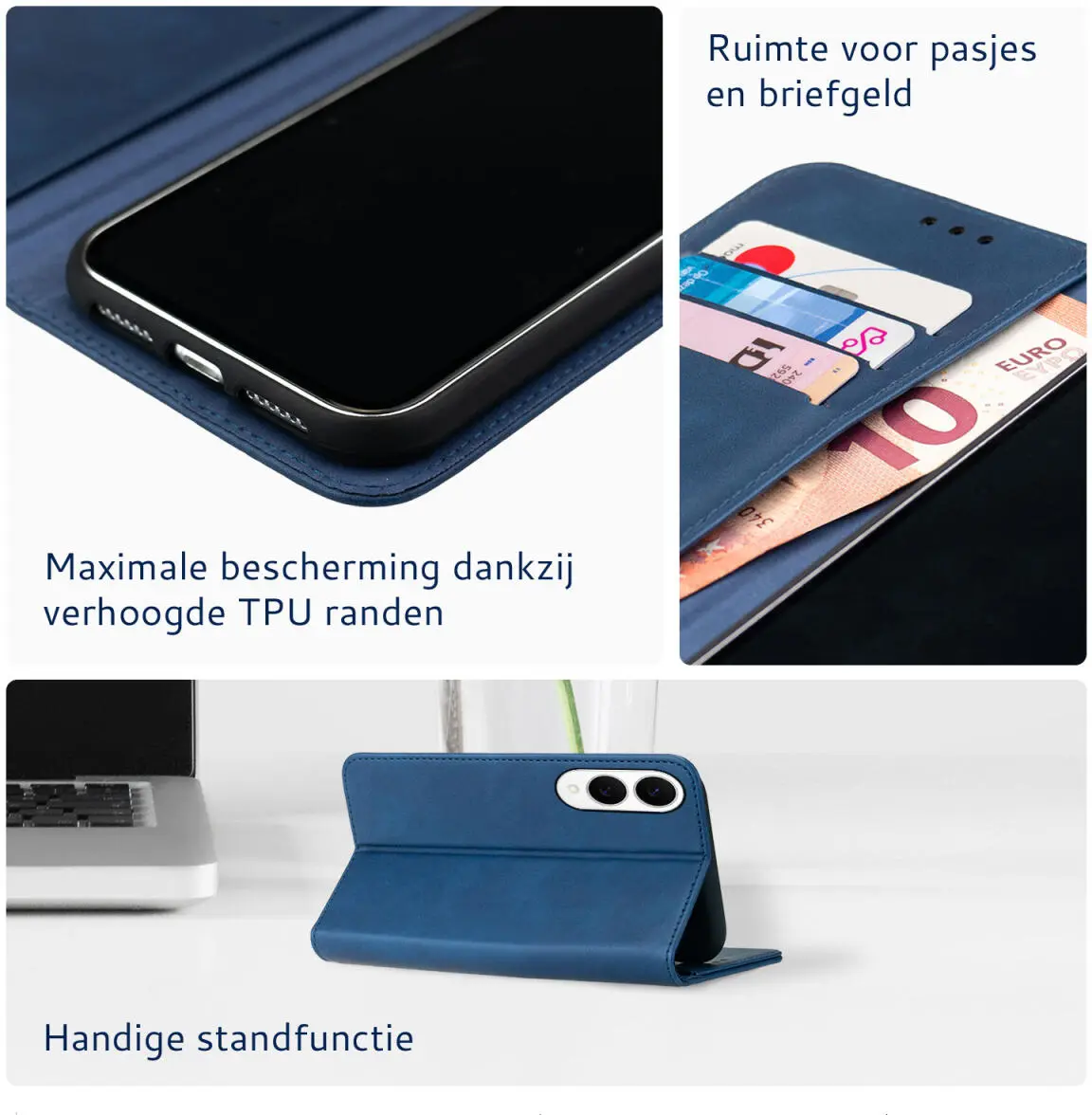Rosso Element Samsung Galaxy S25 Edge Hoesje Book Case Wallet Blauw afbeelding 3