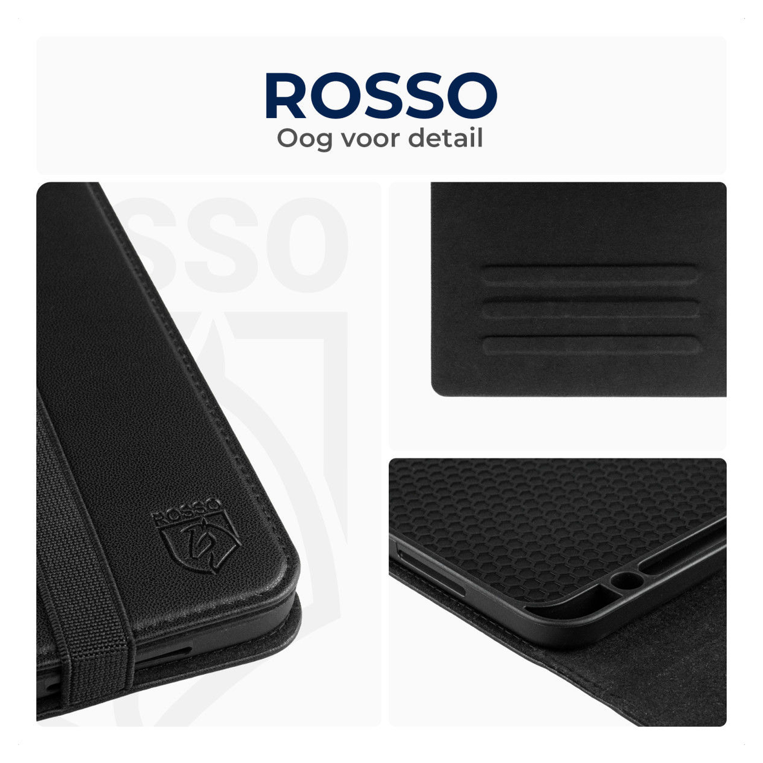 Rosso Element Samsung Galaxy Tab S10 FE Plus Hoes Book Case Zwart afbeelding 4
