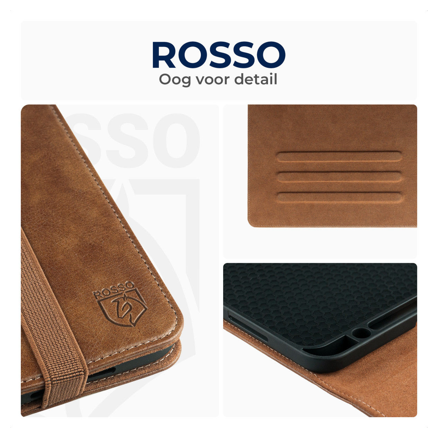 Rosso Element Samsung Galaxy Tab S10 FE Plus Hoes Book Case Bruin afbeelding 4