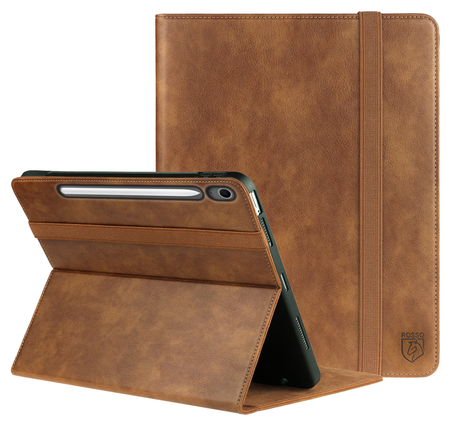 Rosso Element Samsung Galaxy Tab S10 FE Plus Hoes Book Case Bruin afbeelding 1
