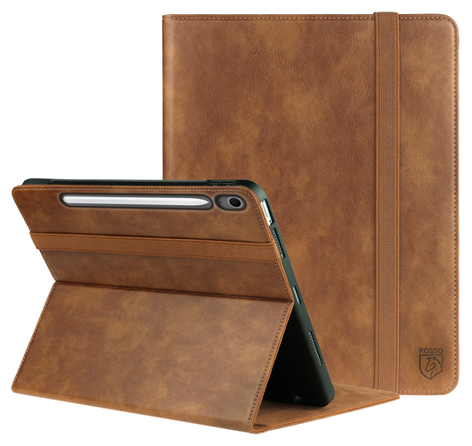 Rosso Element Samsung Galaxy Tab S10 FE Plus Hoes Book Case Bruin afbeelding 1