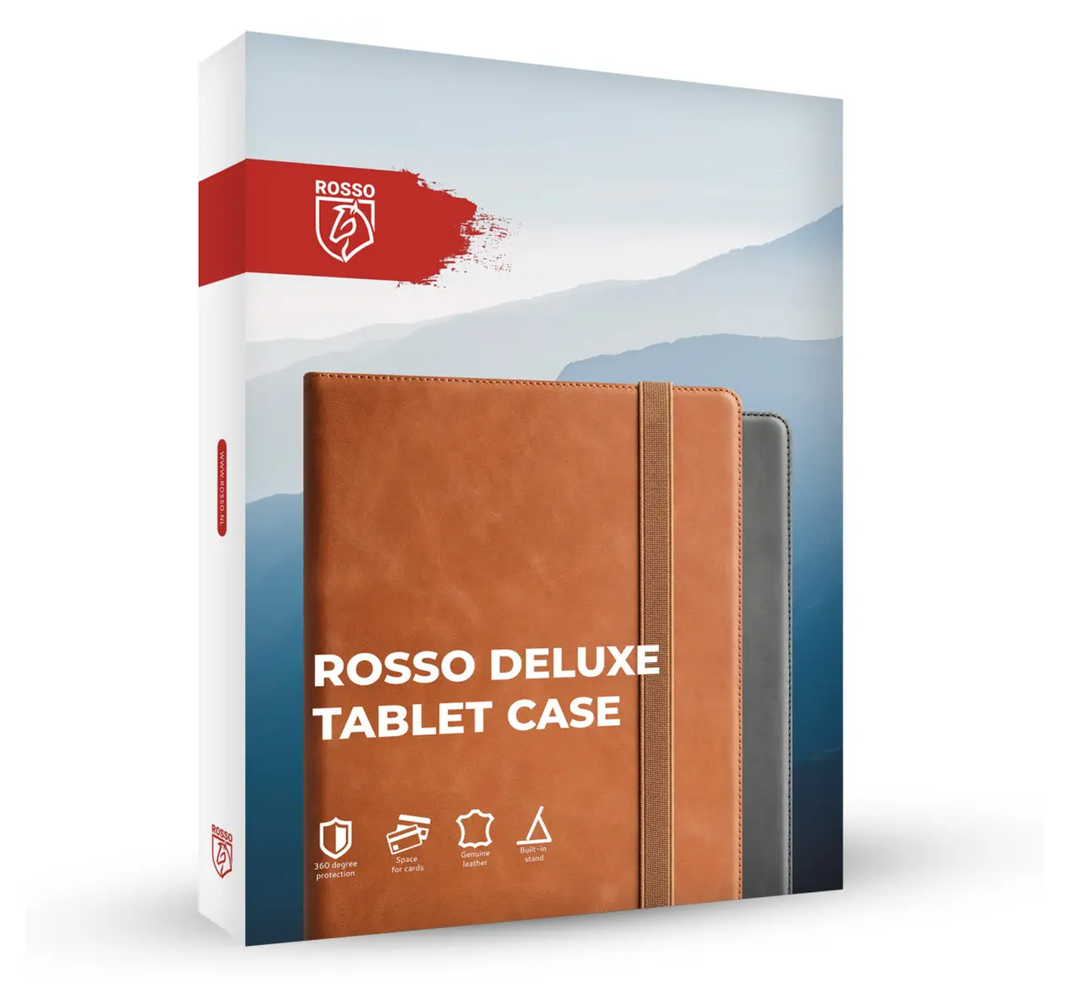 Rosso Deluxe Samsung Galaxy Tab S10 FE Plus Hoes Book Case Echt Leer Bruin afbeelding 1