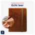 Rosso Deluxe Samsung Galaxy Tab S10 FE Plus Hoes Book Case Echt Leer Bruin afbeelding 2