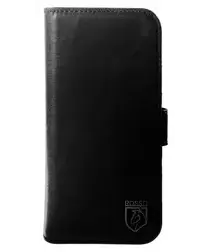 Rosso Elite Samsung Galaxy S25 Edge Hoesje met MagSafe Book Case Echt Leer Zwart afbeelding