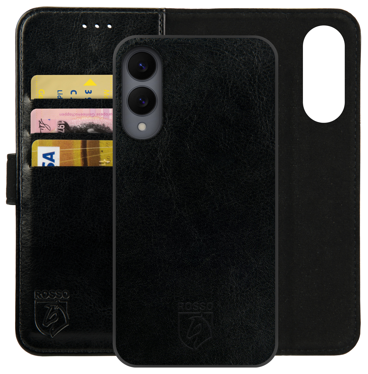 Rosso Element Uitneembaar 2-in-1 Samsung Galaxy S25 Edge Hoesje Zwart afbeelding 1