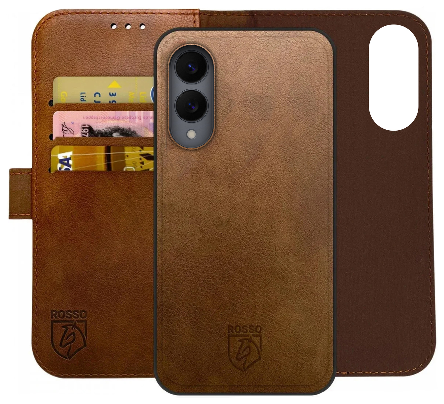 Rosso Element Uitneembaar 2-in-1 Samsung Galaxy S25 Edge Hoesje Bruin afbeelding 1