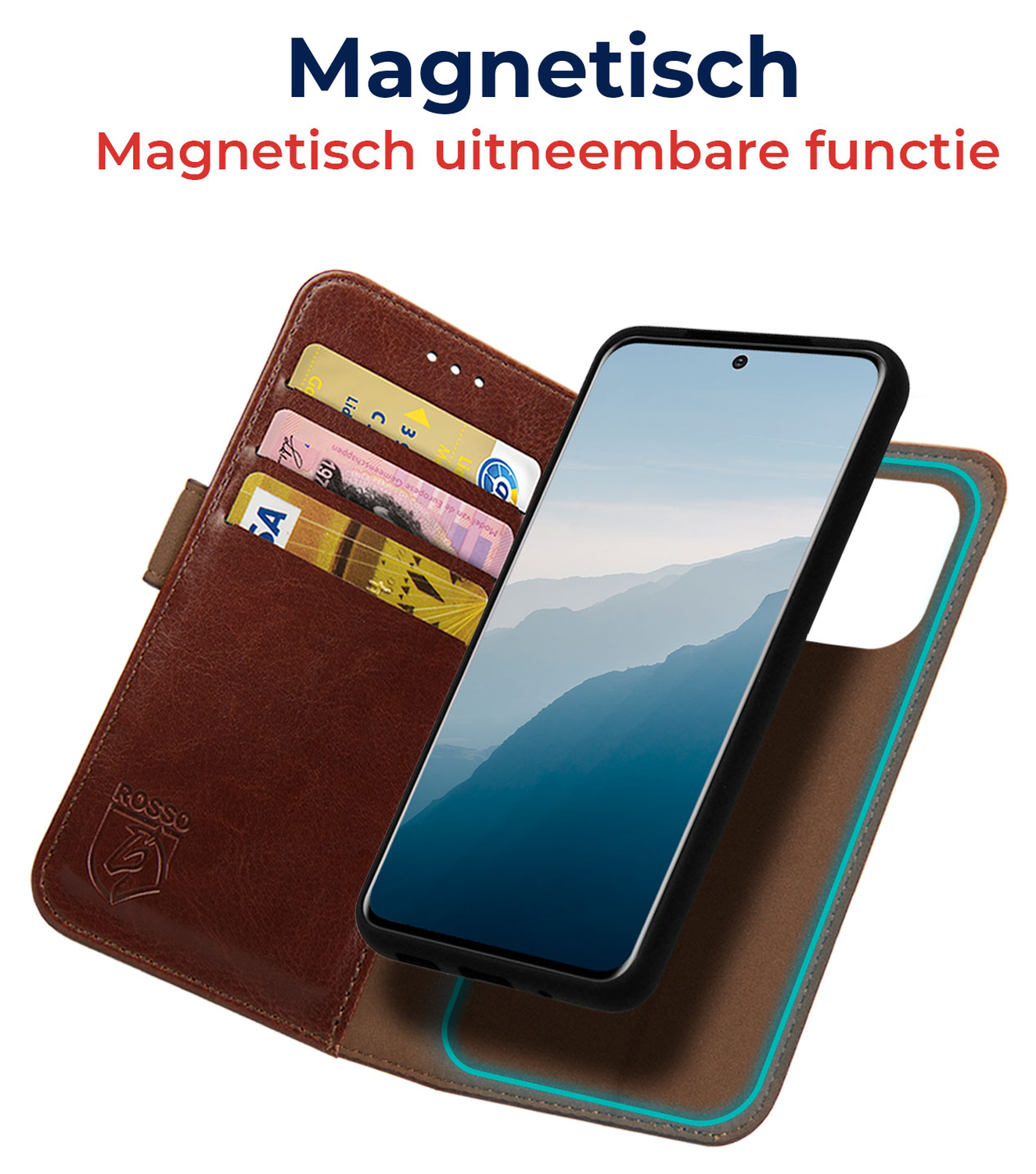 Rosso Element Uitneembaar 2-in-1 Samsung Galaxy S25 Edge Hoesje Bruin afbeelding 2