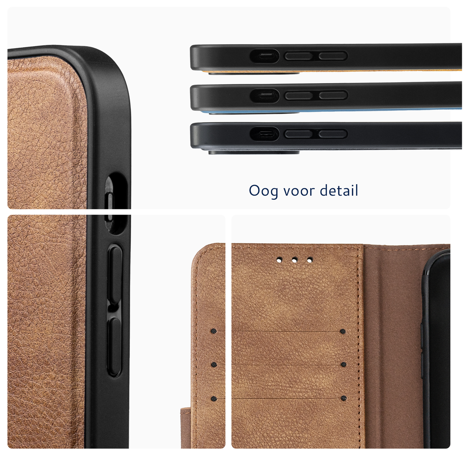 Rosso Element Uitneembaar 2-in-1 Samsung Galaxy S25 Edge Hoesje Bruin afbeelding 5