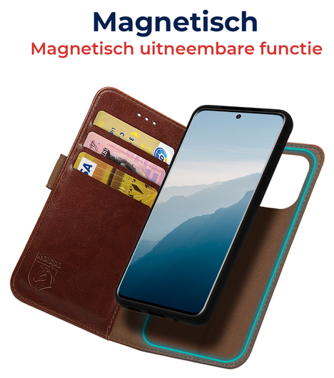 Rosso Element Uitneembaar 2-in-1 Samsung Galaxy S25 Edge Hoesje Bruin afbeelding 2