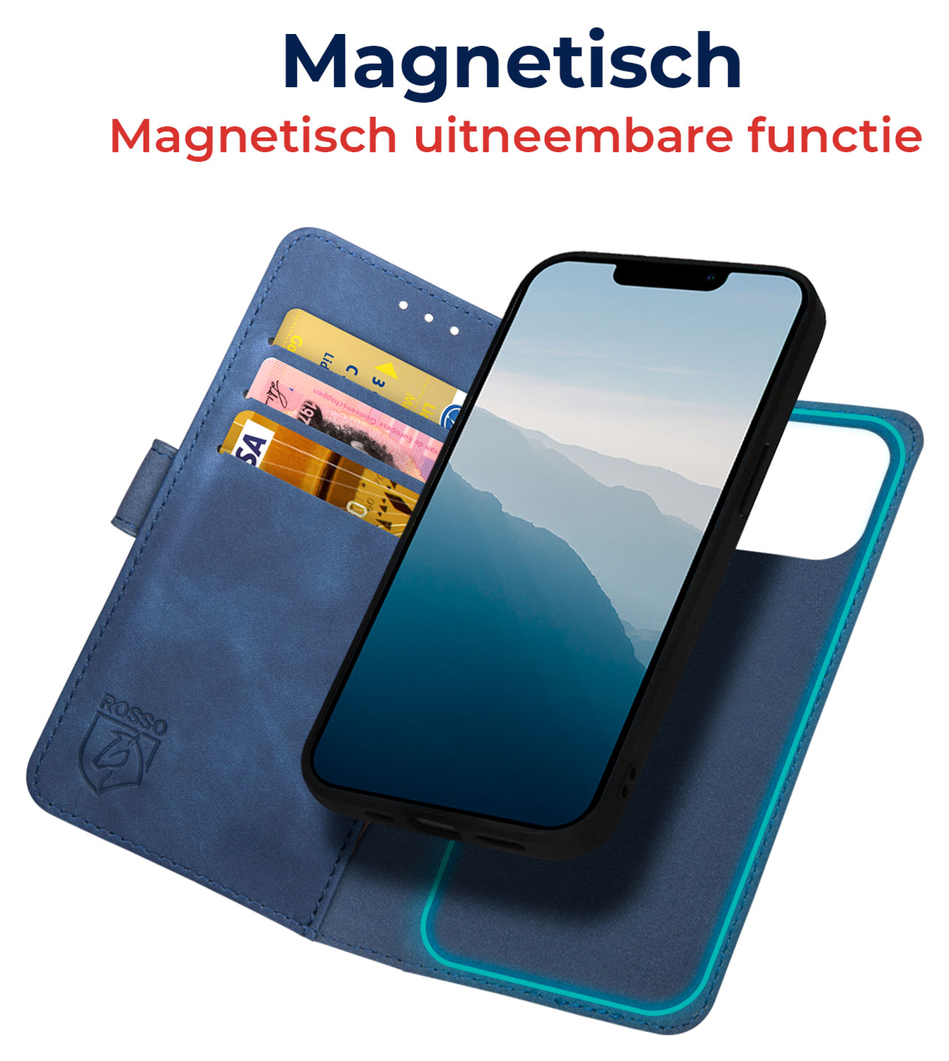 Rosso Element Uitneembaar 2-in-1 Samsung Galaxy S25 Edge Hoesje Blauw afbeelding 2