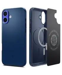 Spigen Thin Fit MagFit Apple iPhone 16 Plus Hoesje MagSafe Back Cover Blauw afbeelding