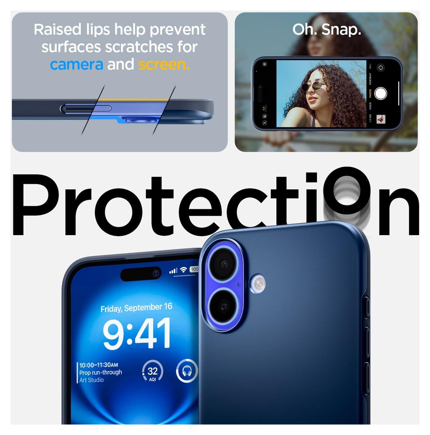 Spigen Thin Fit MagFit Apple iPhone 16 Plus Hoesje MagSafe Back Cover Blauw afbeelding 6