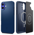 Spigen Thin Fit MagFit Apple iPhone 16 Plus Hoesje MagSafe Back Cover Blauw afbeelding 1