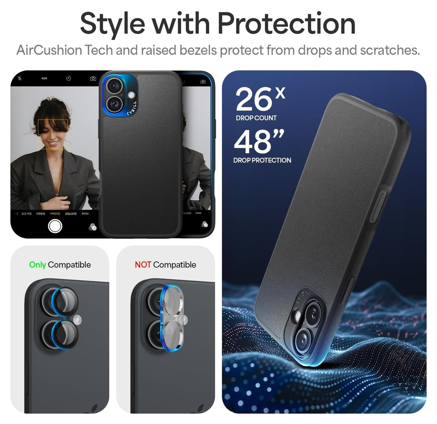 Spigen Cyrill Kajuk Mag Apple iPhone 16 Plus Hoesje MagSafe Back Cover Zwart afbeelding 3