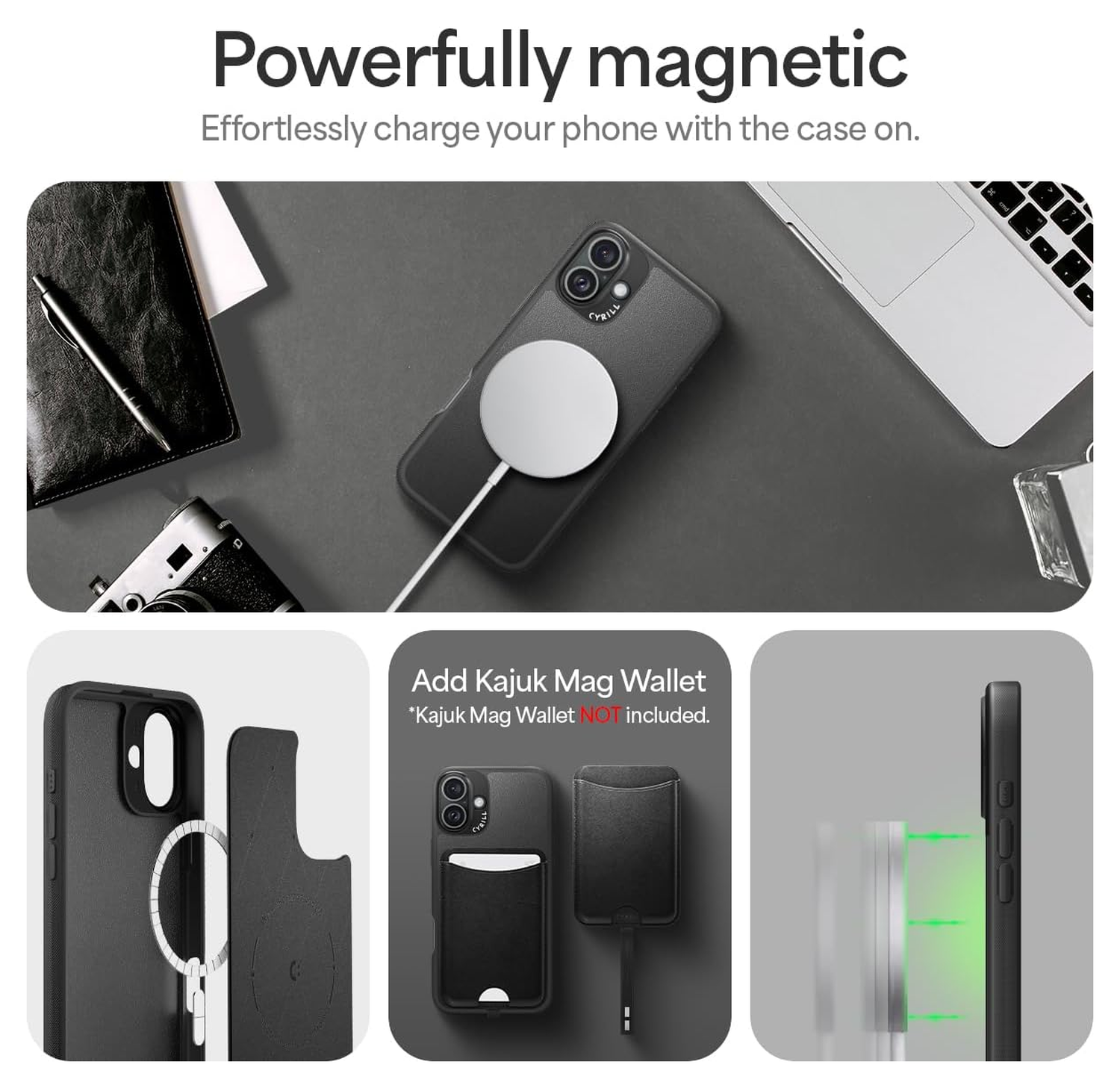 Spigen Cyrill Kajuk Mag Apple iPhone 16 Plus Hoesje MagSafe Back Cover Zwart afbeelding 6