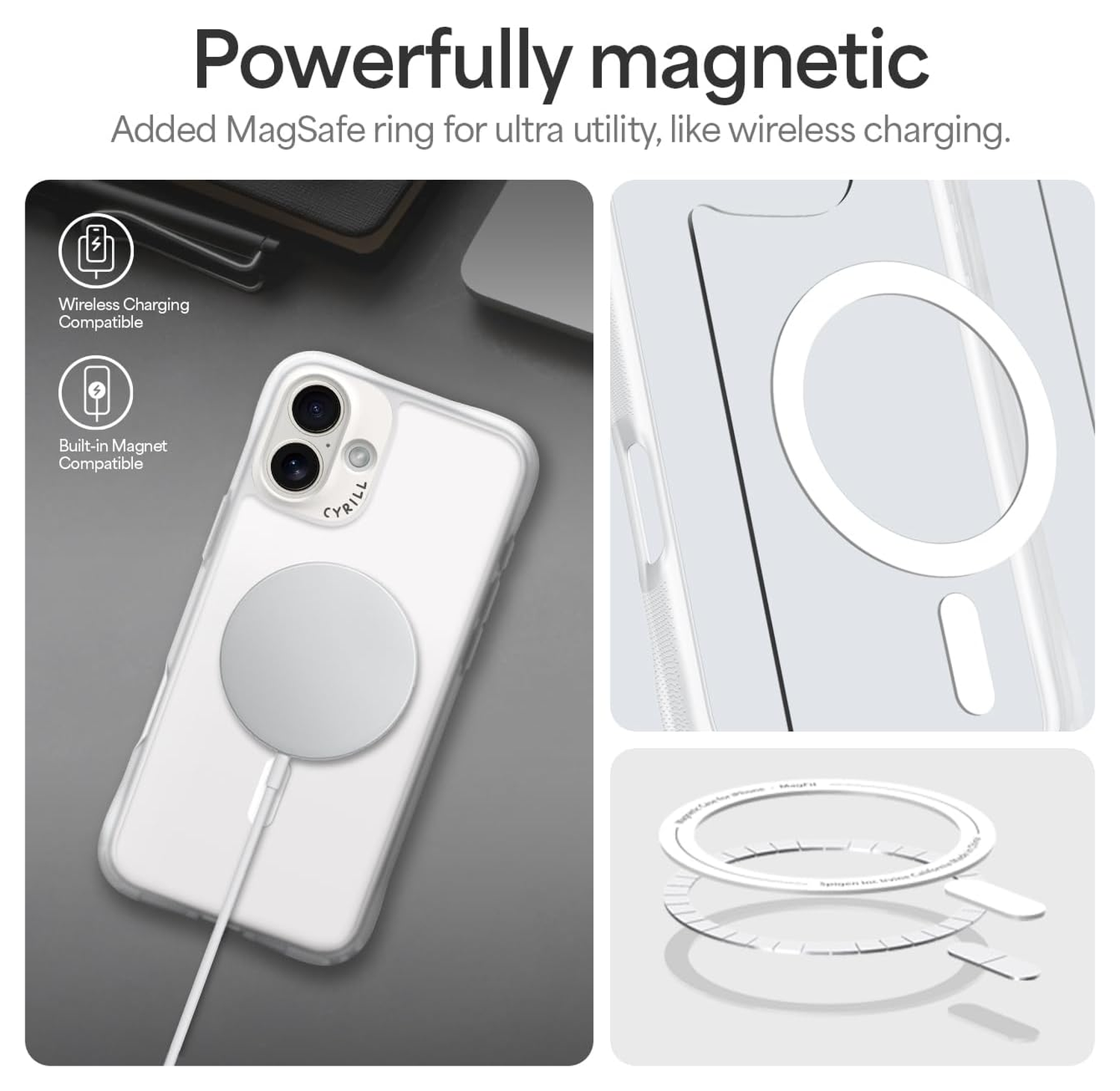 Spigen Cyrill Ultra Sheer Mag iPhone 16 Plus Hoesje MagSafe Matte Transparant afbeelding 5