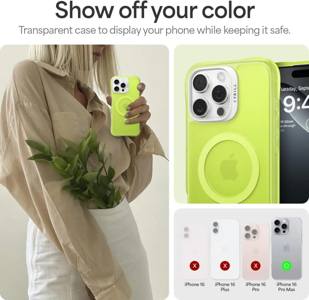 Spigen Cyrill Ultra Sheer Apple iPhone 16 Pro Max Hoesje met MagSafe Groen afbeelding 3