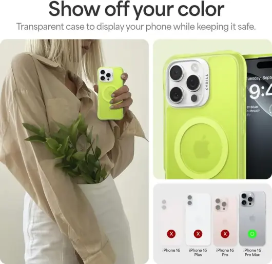 Spigen Cyrill Ultra Sheer Apple iPhone 16 Pro Max Hoesje met MagSafe Groen afbeelding 3