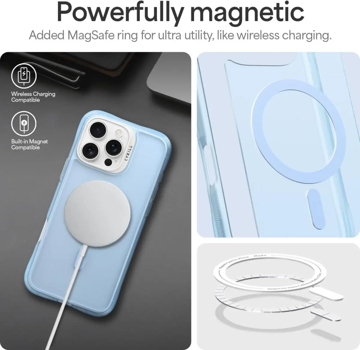 Spigen Cyrill Ultra Sheer Apple iPhone 16 Pro Max Hoesje met MagSafe Blauw afbeelding 6