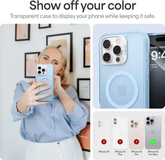 Spigen Cyrill Ultra Sheer Apple iPhone 16 Pro Max Hoesje met MagSafe Blauw afbeelding 3