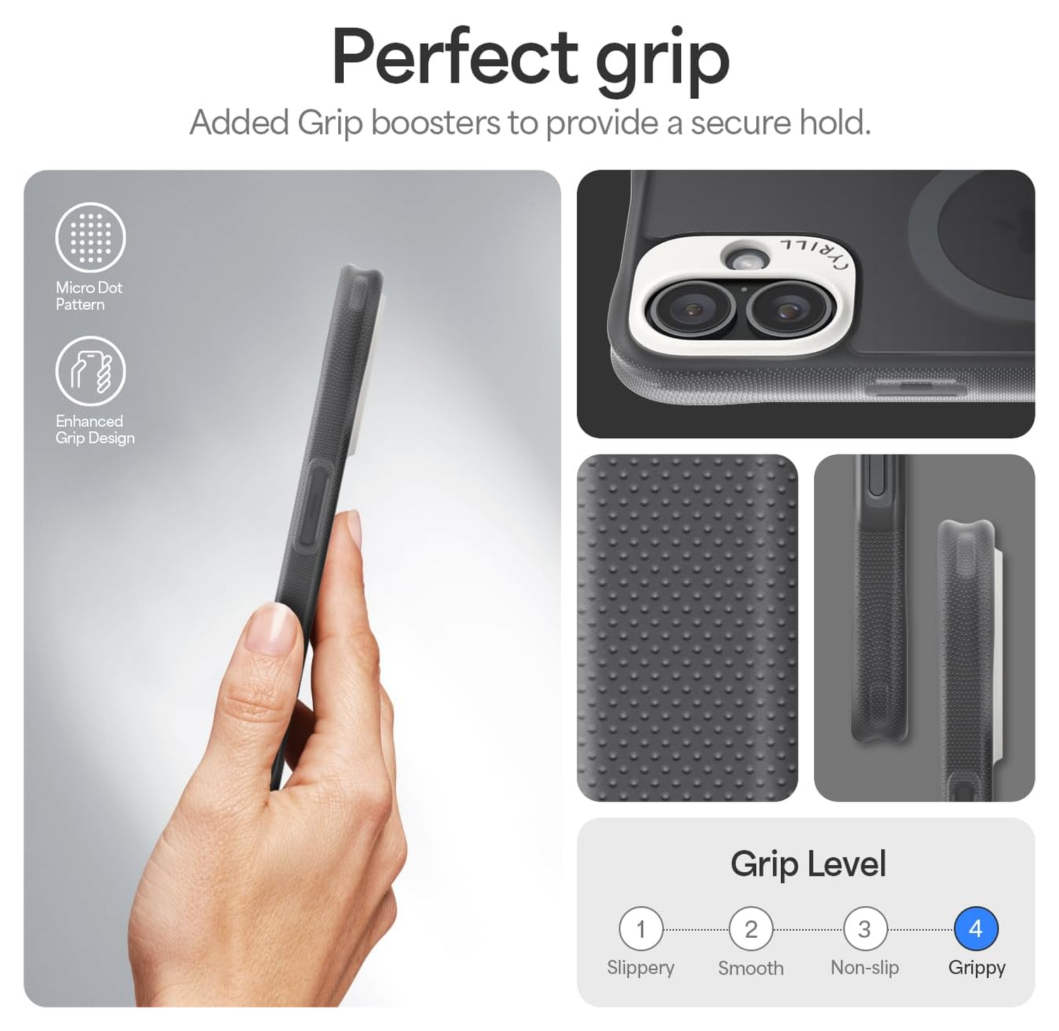Spigen Cyrill Ultra Sheer Mag Apple iPhone 16 Plus Hoesje MagSafe Grijs afbeelding 4