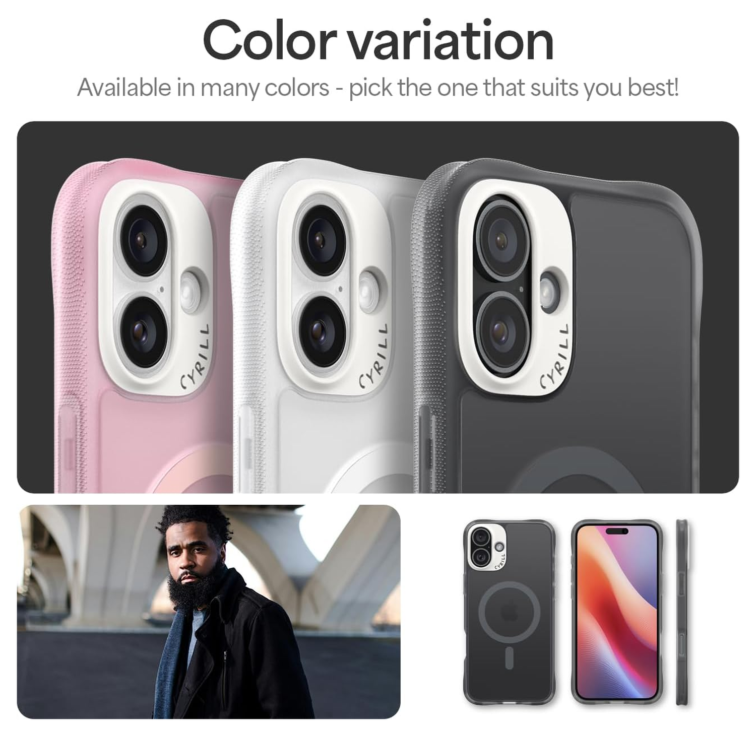 Spigen Cyrill Ultra Sheer Mag Apple iPhone 16 Plus Hoesje MagSafe Grijs afbeelding 6