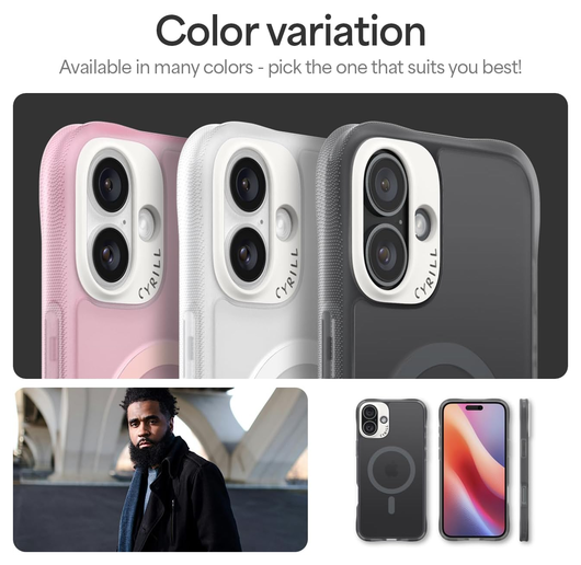 Spigen Cyrill Ultra Sheer Mag Apple iPhone 16 Plus Hoesje MagSafe Grijs afbeelding 6