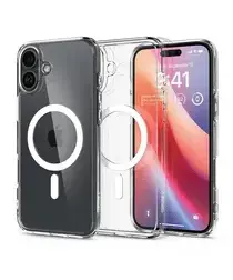 Spigen Crystal Flex MagFit Apple iPhone 16 Plus Hoesje MagSafe Transparant afbeelding