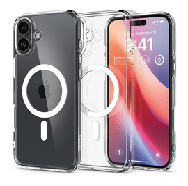 Spigen Crystal Flex MagFit Apple iPhone 16 Plus Hoesje MagSafe Transparant
