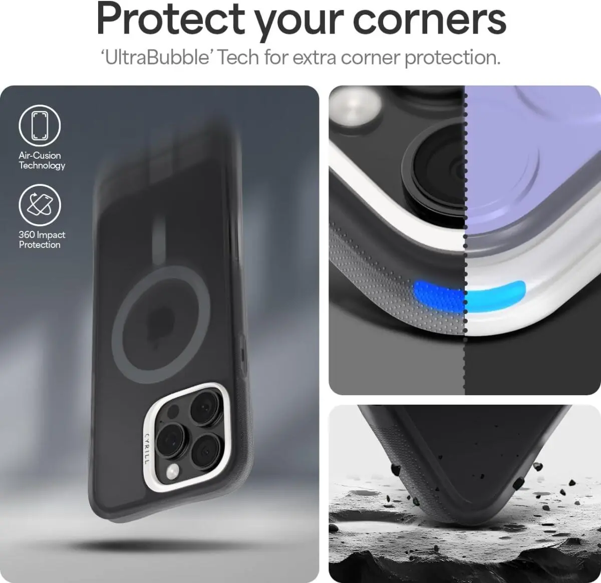 Spigen Cyrill Ultra Sheer Apple iPhone 16 Pro Max Hoesje met MagSafe Grijs afbeelding 4