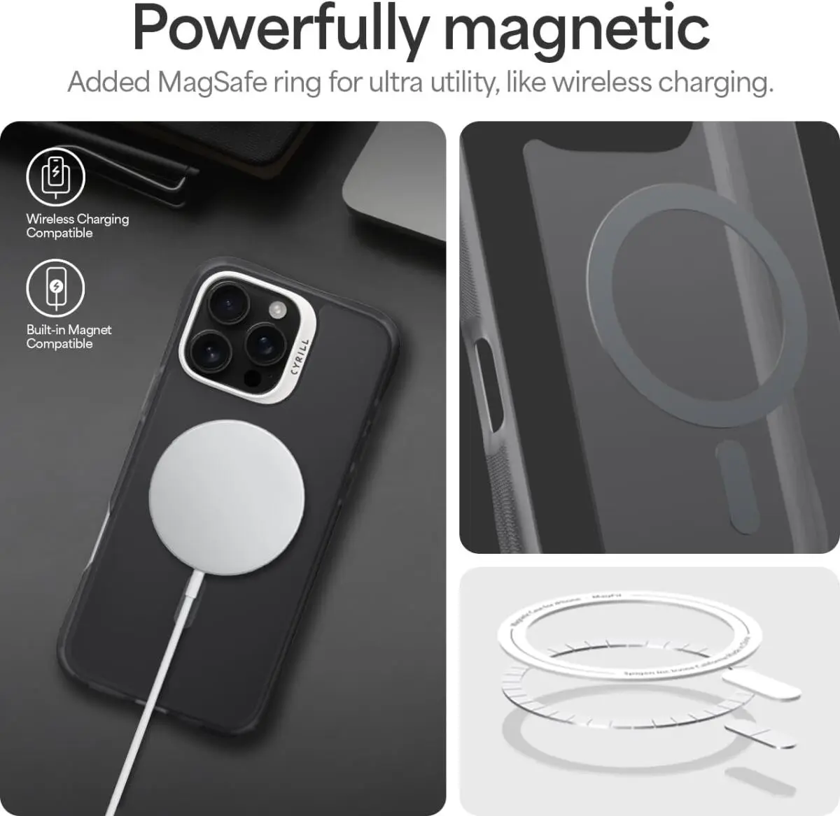 Spigen Cyrill Ultra Sheer Apple iPhone 16 Pro Max Hoesje met MagSafe Grijs afbeelding 6
