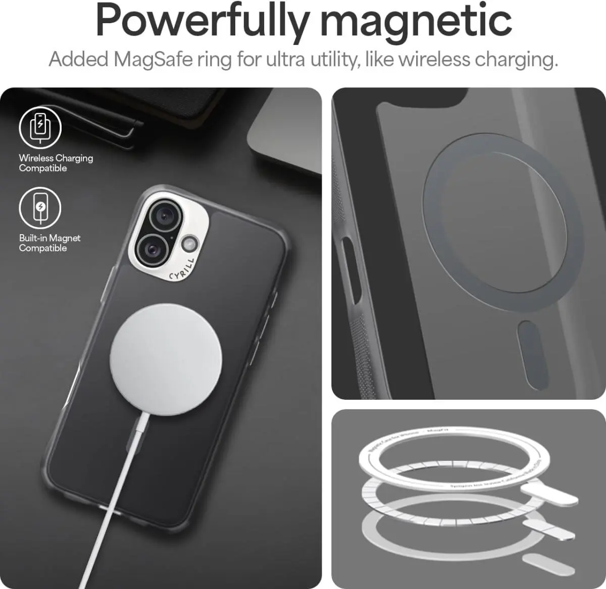 Spigen Cyrill Ultra Sheer Apple iPhone 16 Hoesje met MagSafe Grijs afbeelding 6
