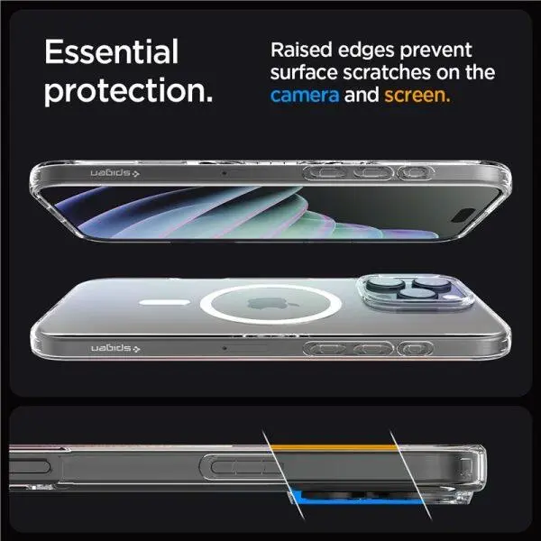 Spigen Crystal Flex MagFit iPhone 16 Pro Hoesje MagSafe Transparant afbeelding 2