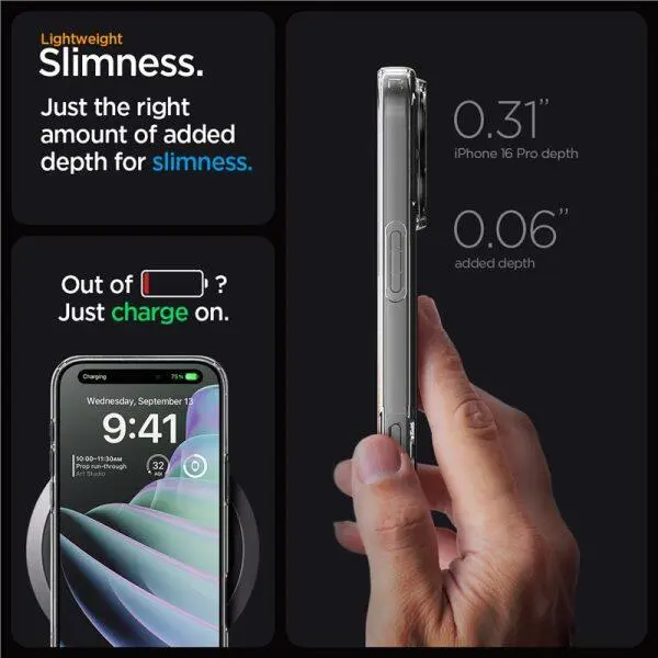 Spigen Crystal Flex MagFit iPhone 16 Pro Hoesje MagSafe Transparant afbeelding 4
