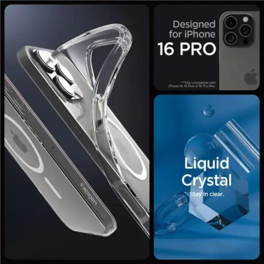 Spigen Crystal Flex MagFit iPhone 16 Pro Hoesje MagSafe Transparant afbeelding 12