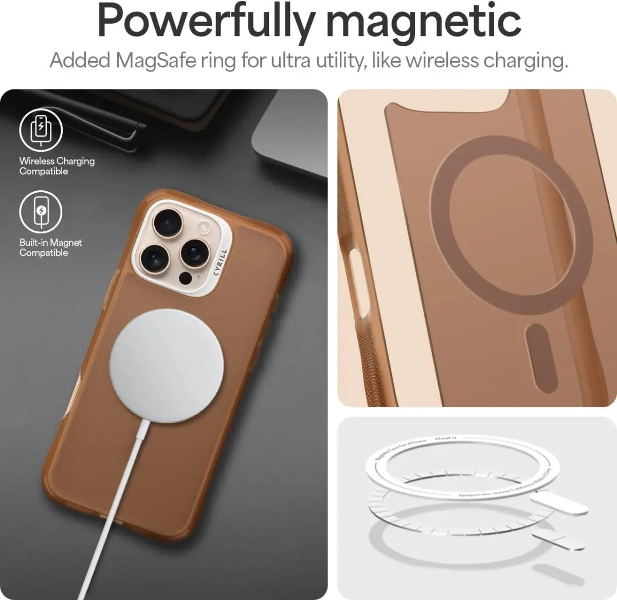 Spigen Cyrill Ultra Sheer Apple iPhone 16 Pro Max Hoesje met MagSafe Bruin afbeelding 6