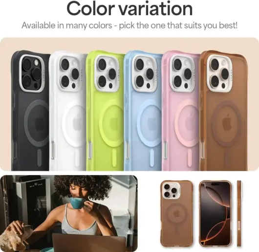 Spigen Cyrill Ultra Sheer Apple iPhone 16 Pro Max Hoesje met MagSafe Bruin afbeelding 7