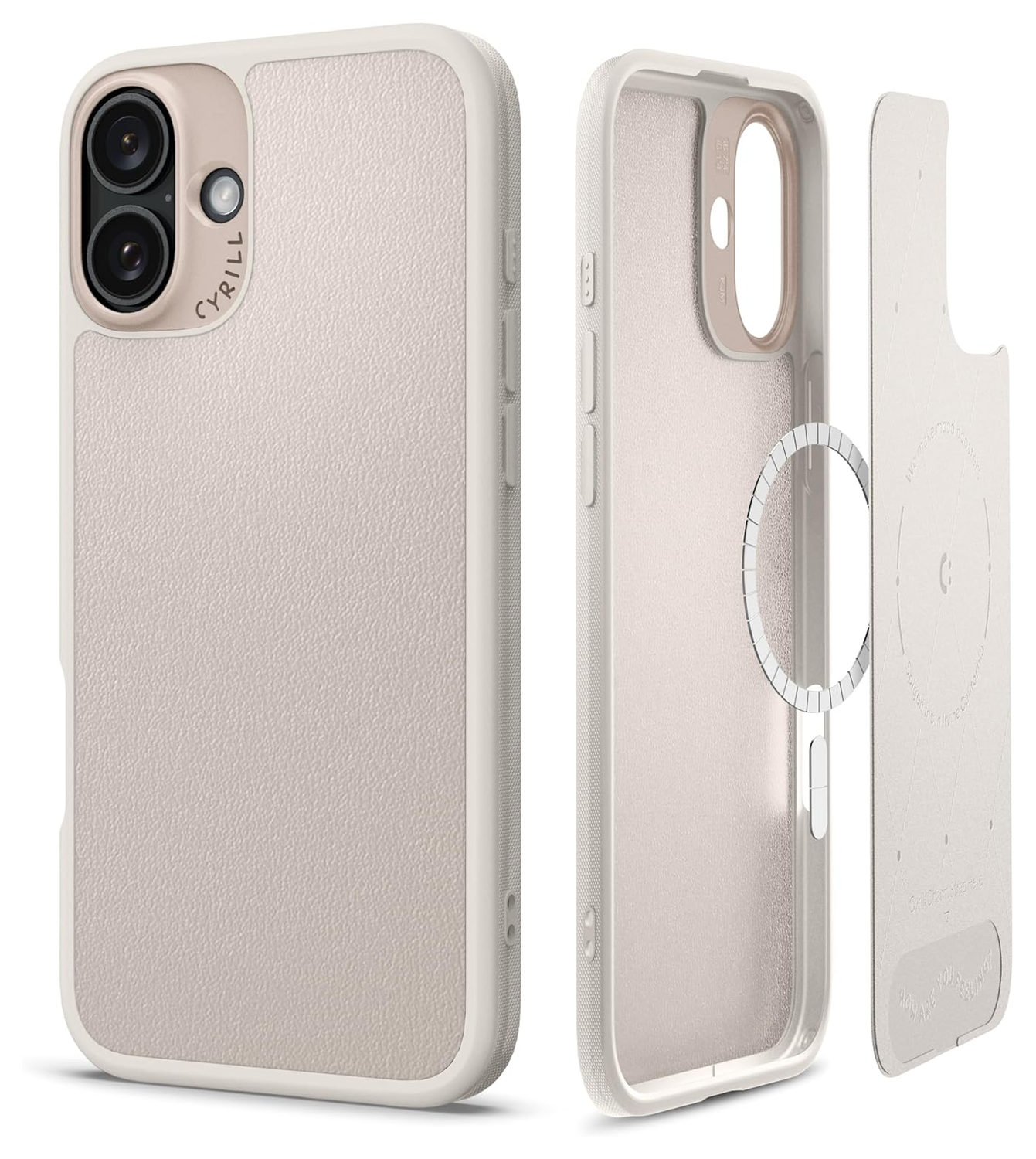 Spigen Cyrill Kajuk Mag Apple iPhone 16 Plus Hoesje MagSafe Back Cover Cream afbeelding 1