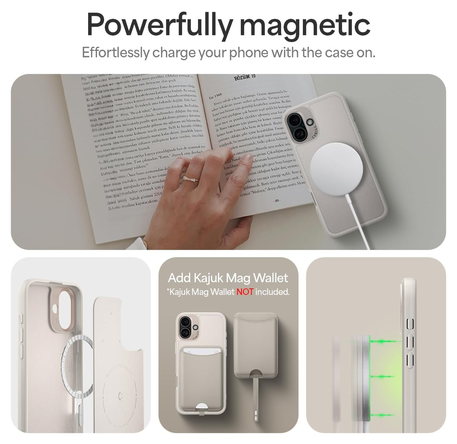 Spigen Cyrill Kajuk Mag Apple iPhone 16 Plus Hoesje MagSafe Back Cover Cream afbeelding 7