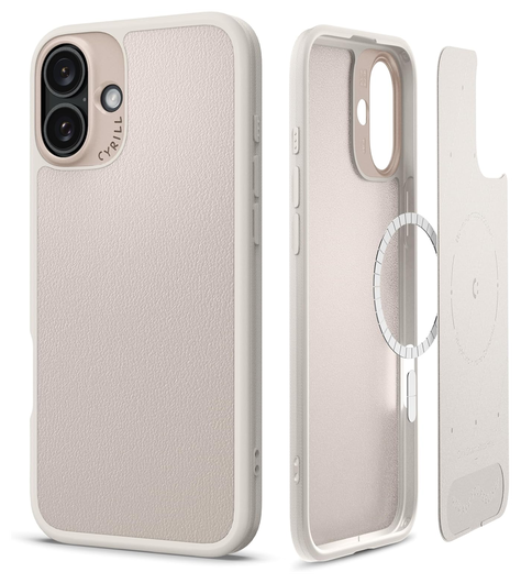 Spigen Cyrill Kajuk Mag Apple iPhone 16 Plus Hoesje MagSafe Back Cover Cream afbeelding 1
