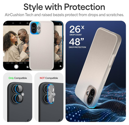 Spigen Cyrill Kajuk Mag Apple iPhone 16 Plus Hoesje MagSafe Back Cover Cream afbeelding 6