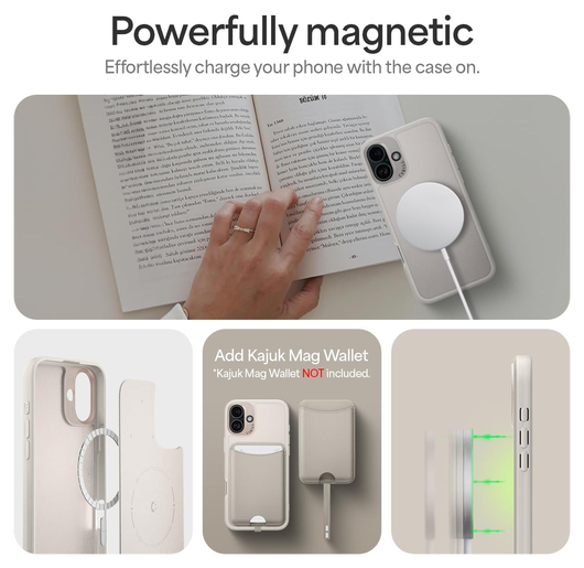 Spigen Cyrill Kajuk Mag Apple iPhone 16 Plus Hoesje MagSafe Back Cover Cream afbeelding 7
