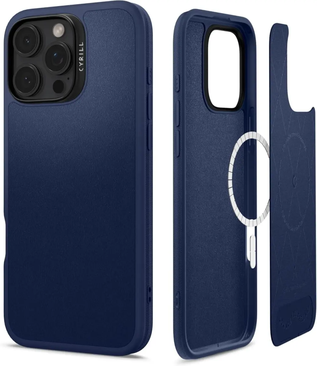 Spigen Cyrill Kajuk Apple iPhone 16 Pro Max Hoesje MagSafe Back Cover Blauw afbeelding 1
